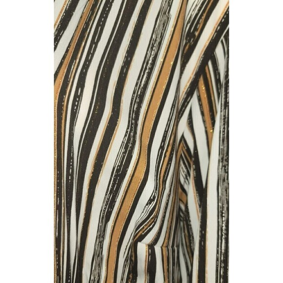 Maggie Barnes Gold Sparkle Striped Blouse - Size 2X - Picture 7 of 9